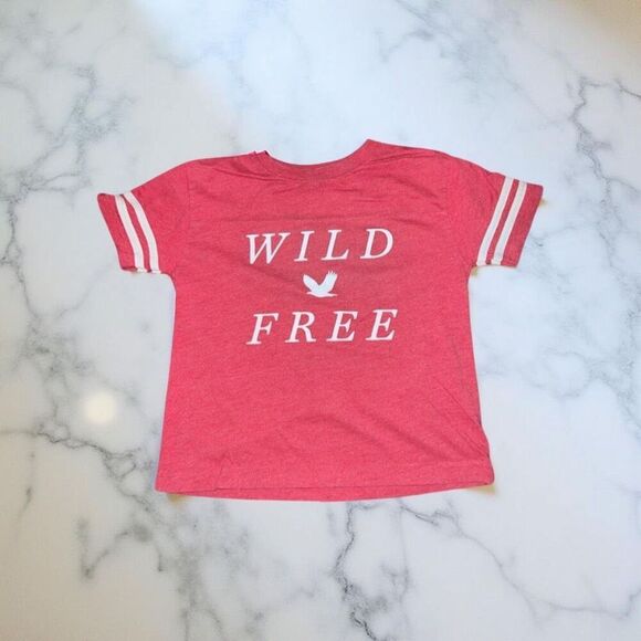 Rabbit Skins Toddler Wild Free Lake Effect Co Football T-Shirt Size 5/6 - Picture 1 of 6